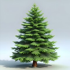 A photorealistic 3D illustration of a lush spruce tree. perfect for adding a touch of nature to your designs.