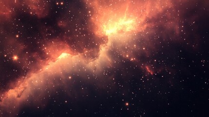 Wall Mural - illustration of a deep space star field with a universe filled with gas and distant stars in a 3d ca