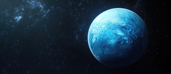 Aufkleber - High resolution beautiful 3D cartoon rendering of the planet Neptune showcasing its features within the solar system