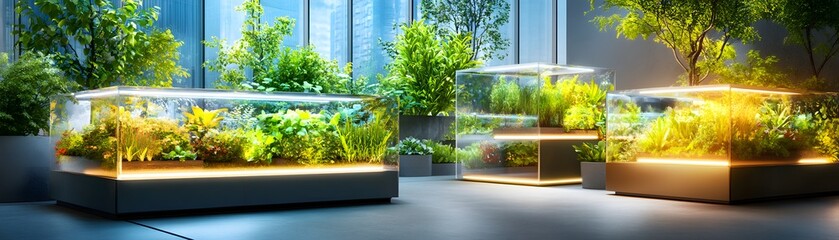 Sticker - Indoor Garden with LED Lights.