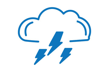 Wall Mural - thunderstorm icon. vector and glyph