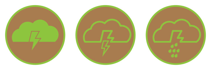 Wall Mural - thunderstorm icon. vector and glyph