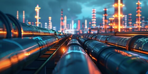Poster - Visualization of infrastructure projects with pipelines, utilities, and energy grids