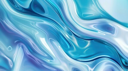 Wall Mural - Abstract Blue and White Swirling Liquid Texture