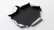 © Best_Seller - A ragged hole torn in ripped paper, isolated on a white background.