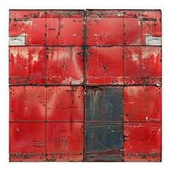 Canvas Print - transparent industrial red wall effect isolated 