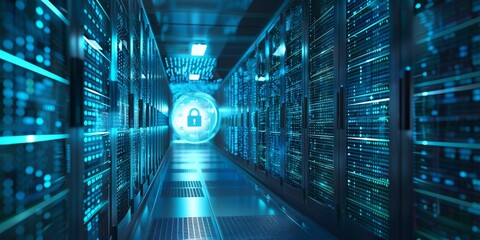 Aufkleber - A cybersecurity expert auditing data access controls and encryption protocols in a corporate data warehouse