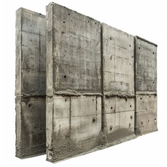 Poster - Concrete cement wall building barriers or borders. 