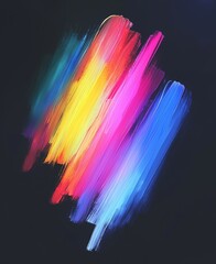 Wall Mural - colorful neon paint splash spots on dark background