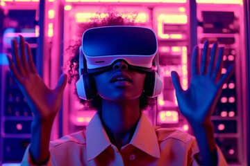 Virtual reality technology in the data center prevents system overload. The BIPOC VR technology is being used in the server room to ensure that there is sufficient network bandwidth available.