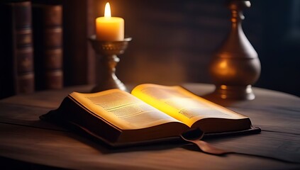 old book and candle