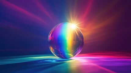 Poster - Rainbow Light on Sphere