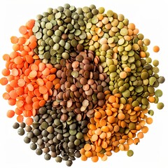 Poster - lentils isolated on transparent png isolated