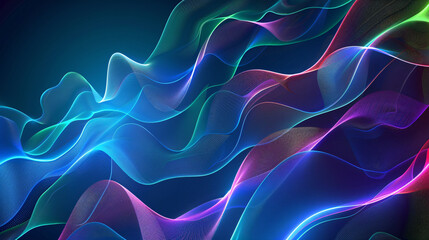 Abstract Neon Light Waves