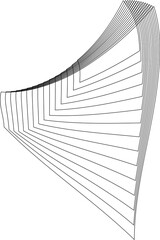 Wall Mural - Geometric flowing line with blending. Technology concept