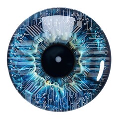 Canvas Print - eye cyber circuit future technology concept 