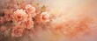 © Images - A romantic oil painting background with a focus on soft, peachy hues and intricate floral patterns.
