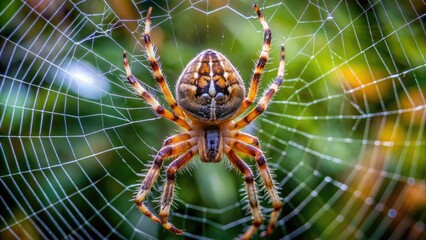 Close+up+of+a+spider+in+web