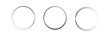 © NOVA STOCK - Circle frame set. Round frame set. Geometric line circle design frames. Round shape borders. Hand drawning circle line sketch set. scribble doodle round circles for message note mark design element.