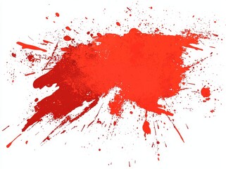 Canvas Print - Illustration on a transparent background with blood drops and splatters