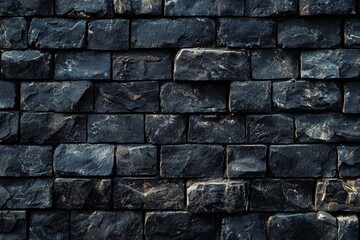 Sticker - As a background, wallpaper, or texture, black brick walls are available