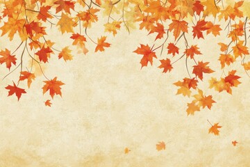 Background with Autumn leaf texture and copy space.