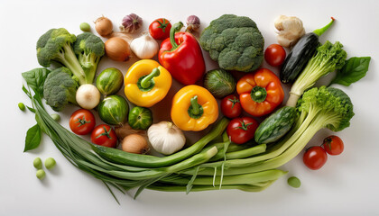 Wall Mural - vegetables. on a white background