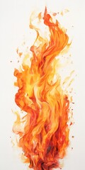 painting fire with orange and red flames