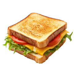  Toasted sandwich object isolated on transparent png.