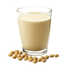  Soybean milk drink object isolated on transparent png.