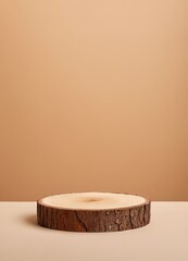 Poster - wooden slice on table