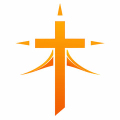 cross silhouette vector, a simple spiritual design, religion