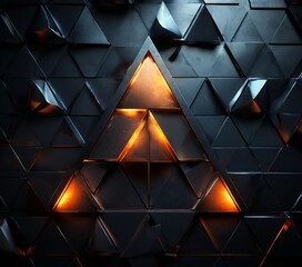 Poster - abstract 3d background with triangles