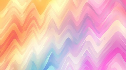 Canvas Print - A zigzag design with alternating bright and pastel colors, creating a dynamic visual effect.