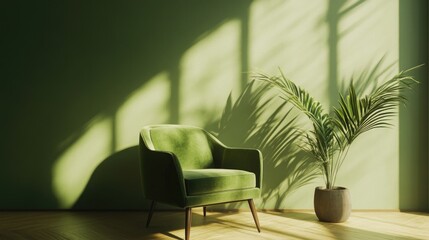 Poster - Green Chair and Plant