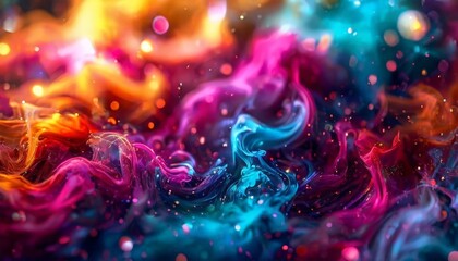 Poster - colorful smoke background