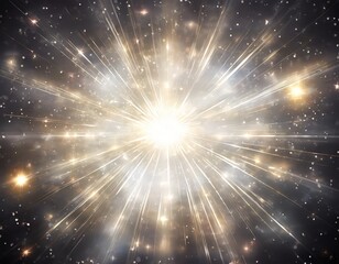 Wall Mural - star burst with black background