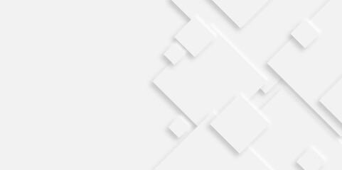 Abstract white rectangle shape geometric line background. abstract seamless modern white and gray color technology concept geometric rectangle vector background neomorphism style poster, banner design