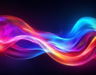 Wall Mural - abstract colorful wave background