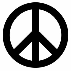  peace symbol on white