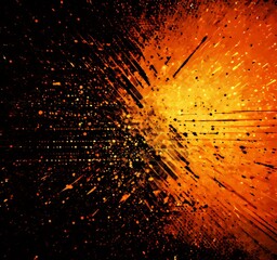 Wall Mural - explosion orange and black