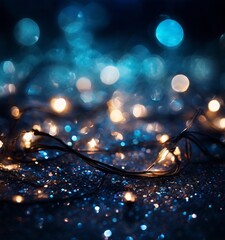 close up string lights