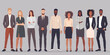 © Lila Patel - Workplace Diversity: A group of diverse employees standing together against a neutral background.
