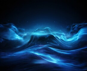 Wall Mural - abstract blue waves background