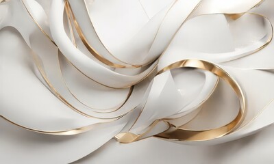 Wall Mural - white and gold abstract background with lot lines