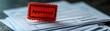 © Naret - Red Approved stamp on a stack of documents, conveying the concept of validation, authorization, and business approval processes.