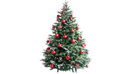 christmas tree on a transparent white background