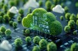 © JAKE STUDIO - Eco-tech cloud solutions, energy-efficient automation, illustration