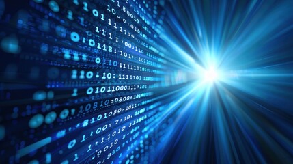 Abstract Digital Data Flow with Binary Code