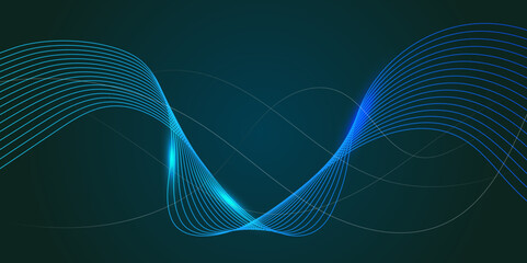 Wall Mural - Abstract background colorful waves with lines.